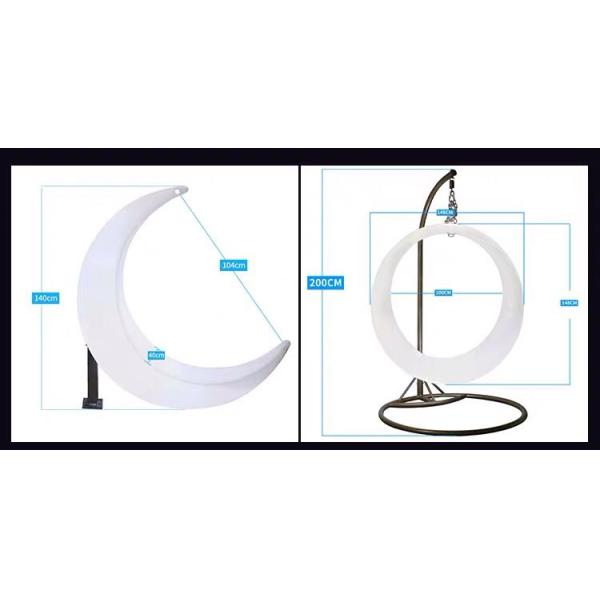 IP54 Plastic Swing Glow Led Moon Chair For Wedding