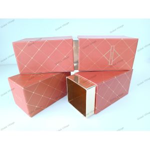 Recyclable Rectangular Cosmetic Paper Tube Orange For Gift