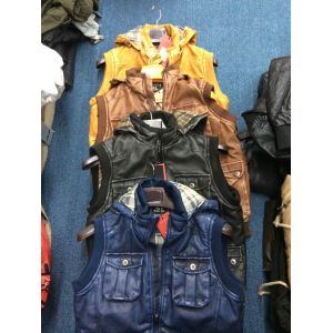 MP-1513 Men's PU vest jacket coat