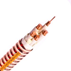 China RTTZ Light Heavy Duty Fire Resistant Cable Single Core Corrugated Copper Metallic Sheath Power on sale