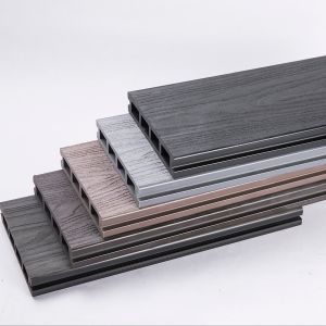 Structure Hollow Double Colors Wpc Outdoor Decking 3D Embossing Wood Grain