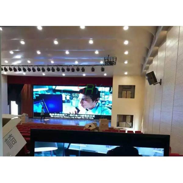 1/16 scan 4mm Video Wall Indoor Fixed LED Display panels Stainless Steel Cabinet