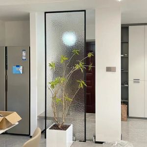 Tempered Grade Clear Figured Glass Customized Building With CE