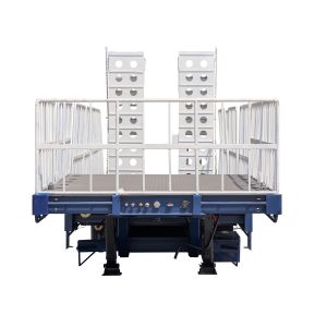 Skeleton Multi 3 Axles 60-100 Tons Heavy Low Bed/Lowbed Ramp/Drop Deck Gooseneck