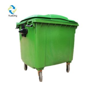 4 wheels dumpster with pedal recycle dustbin 660