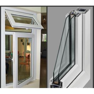 Double Glazing UPVC PVC Awning Window Impact Glass Windows Customized