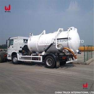 HOWO Sewer Vacuum Truck 10 Cubic Meters Truck Mounted Jetter