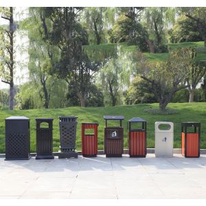Customized Plastic Wood Recycling Bin with Foot Pedal