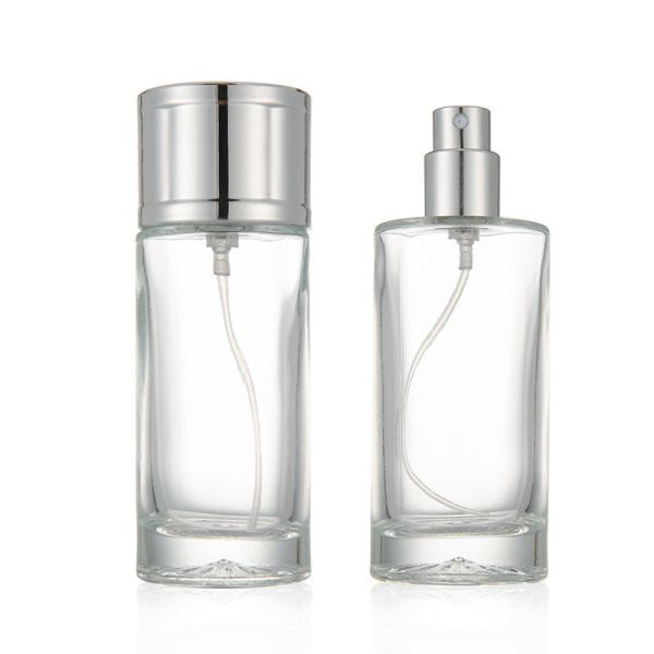 Buy 50ml Perfume Spray Pump Round Clear Glass Perfume Bottle at wholesale prices