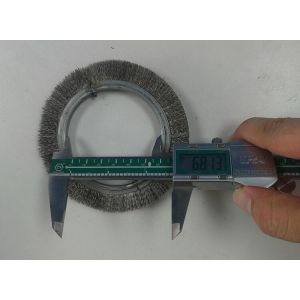 106mm Stainless Steel Wire Ring Brushes with Keyseat for Industrial Deburring