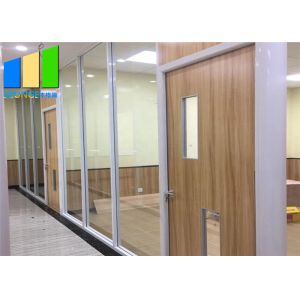 Demountable Soundproof Office Partition Double Glass Fixed Partition Walls With