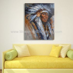 Impression Human Portrait Painting Tribal Leaders Handmade On Canvas
