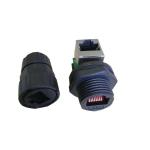 IP67 Waterproof RJ45 M19 Socket Cable Connector Front Panel Mount Right Angle