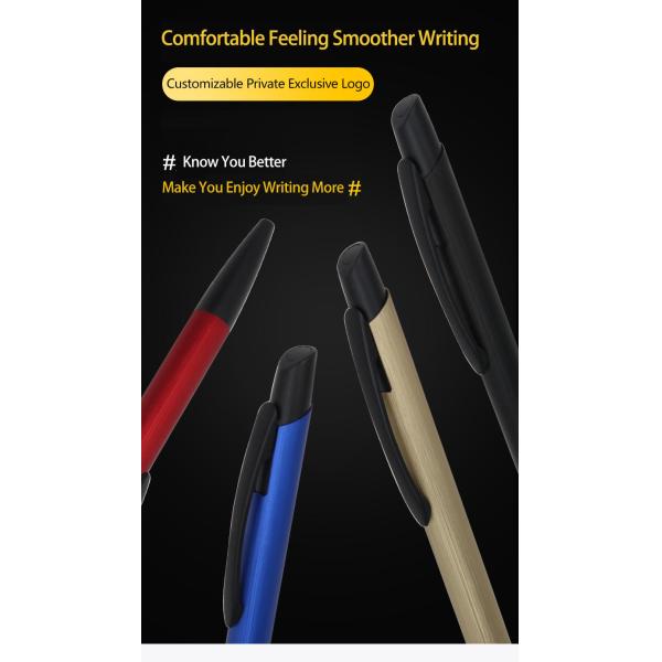 Classic Design Aluminum Ball Pen Smooth Ink Flow Ballpoint Pen Office School Stationery