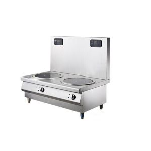 Quality 15KW / 12KW Twin Flat Induction Soup Cooker Industrial Kitchen Equipment For Hotel for sale