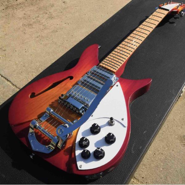 Custom F Hole Ricken 325 Electric Guitar in Cherry Red Body Kinds Color