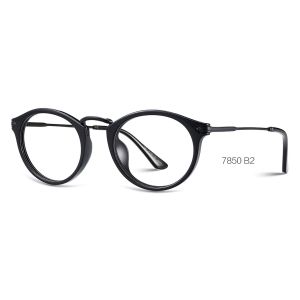 Fashionable Flexible Round Eye Parim Eyeglasses Frames / Metal Temple Eyeglass