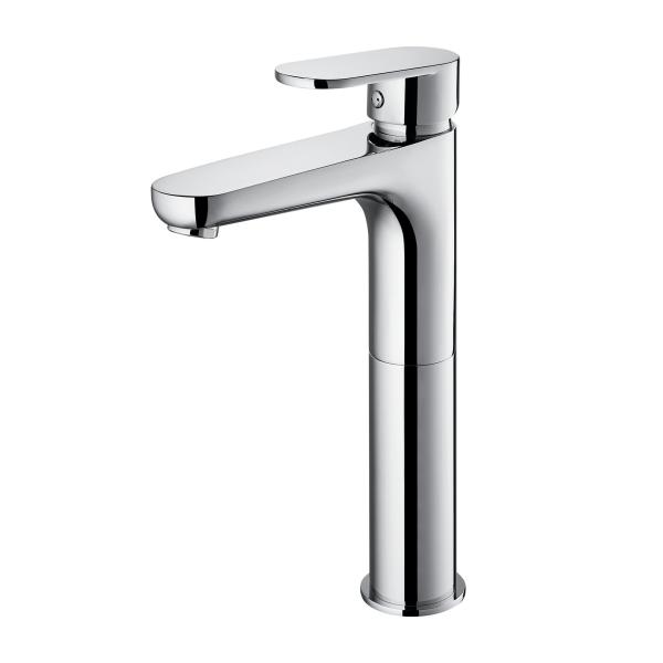 Buy Single Handle High Wash Basin Faucet 35mm cartridge Hot Cold Water Chrome at wholesale prices