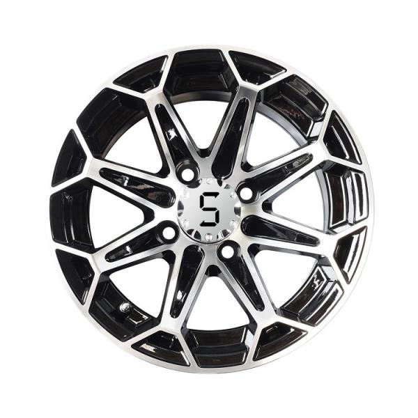 Buy Golf Cart 12''/14'' Machined and Glossy Black Alloy Wheel 4x4 Bolt Pattern at wholesale prices