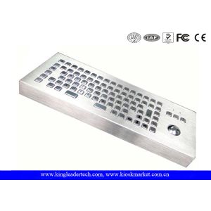 Vandalism Industrial Computer Desktop Metal Keyboard With Trackball