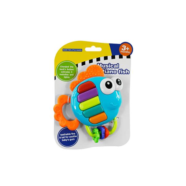 Multi Color BPA Free Baby Teething Rattle Toys With Music And Light 3 To 36