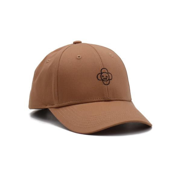 Buy 100% Cotton Twill Embroidered Baseball Caps Brown 6 Panel Hats at wholesale prices