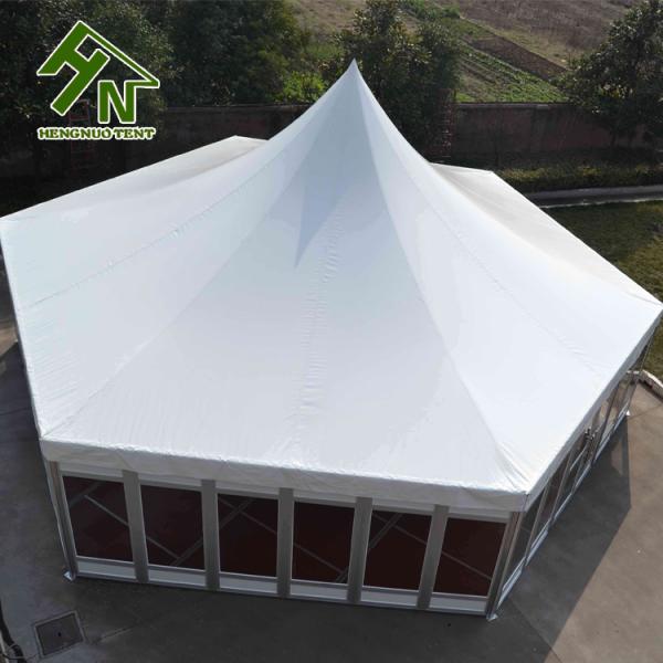 Aluminium Frame Hexagon Marquee Tent Gazebo Canopy With Glass Walls