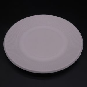 Biodegradable Food friendly fully Bagasse 7 inch Round Lace Plates