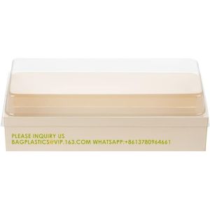 18 Oz Rectangle Long Straight Wooden Containers - Containers Sold Separately,