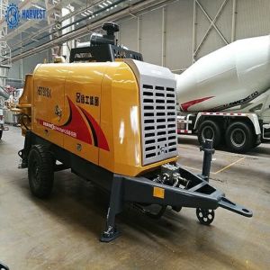 Quality Hopper Capacity 0.6cbm HBT9018K 60m3/H Concrete Trailer Pump for sale