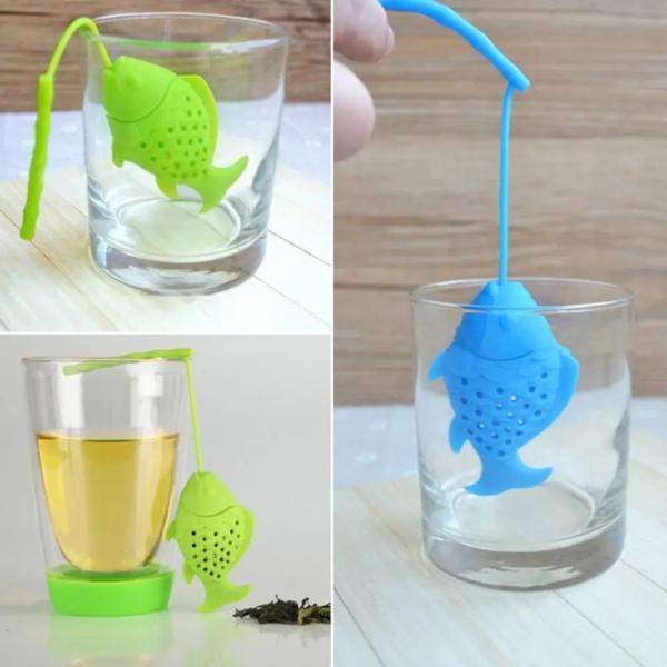 PORTABLE Eco Friendly Tea Infuser with Reusable Silicone Strainer and Multi Colour