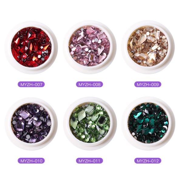 See Details Flat Bottom Mix Shape Glass Nail Diamond Rhinestones for Nail Art from Yiwu