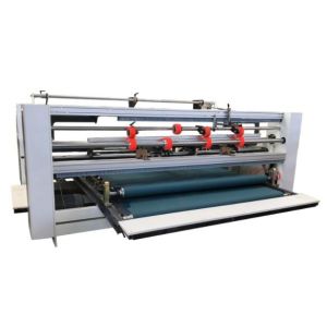 High Speed PLC Box Folding And Gluing Machine Double Piece Semi Automatic