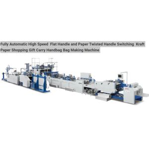 Fully Automatic Ce Kraft Handbag Forming Machine With Wooden Packing
