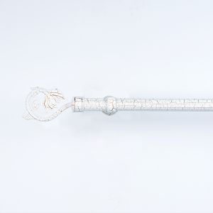 19mm Phoenix Tail Curtain Rod Finials Customized Curtain Pole Set Single Tension