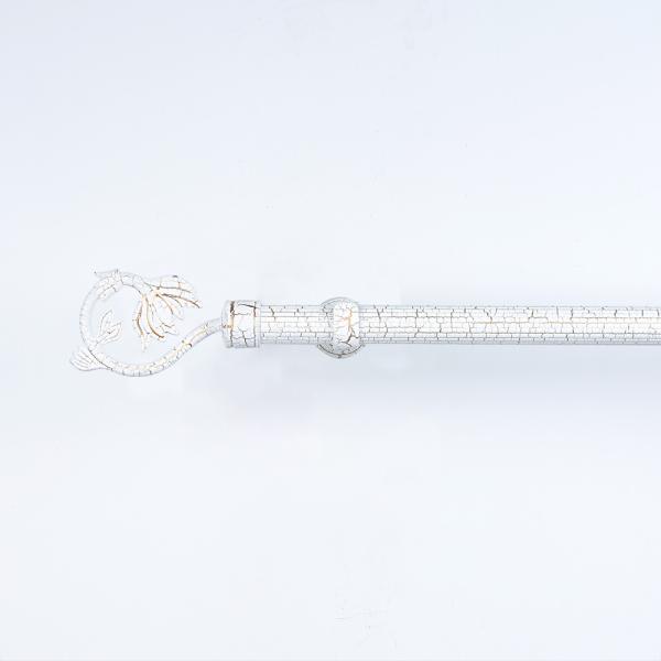 19mm Phoenix Tail Curtain Rod Finials Customized Curtain Pole Set Single Tension