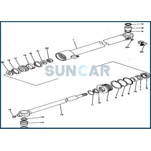 237-63-42100 2376342100 Blade Side Shift Cylinder Seal Kit Fits GD28AC-1