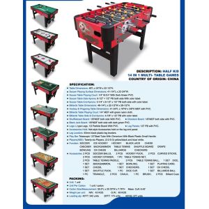 Quality 14 In 1 Multi Game Table Football Table Billiards Kids Air Hockey Table Full Size for sale