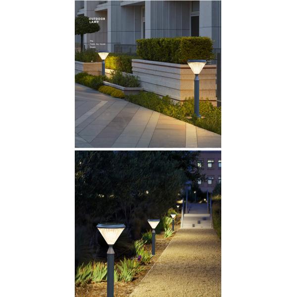Aluminum Waterproof 3.2V Solar Wall Garden Light 50000H Post Pillar Pathway Decoration