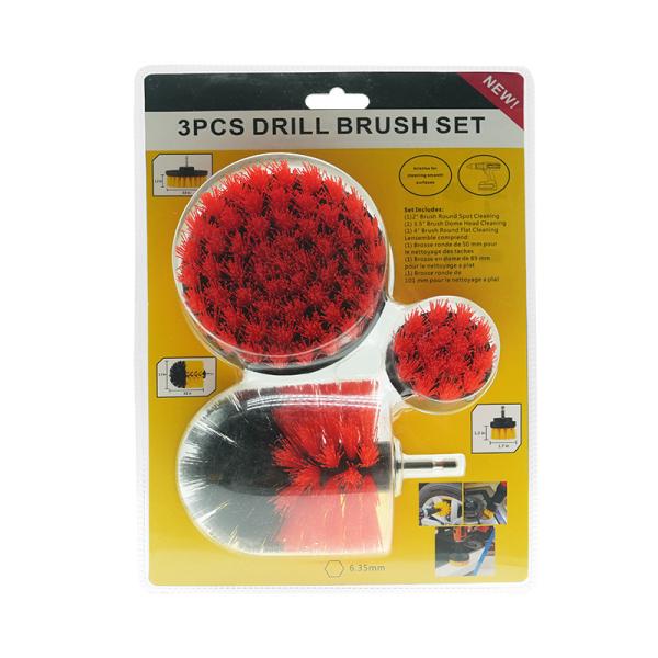 2/3.5/4 Inch Brush Scrubber Drill Power Attachments With Quick Change Shaft