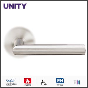 Stainless Steel Fire Door Lever Handle EN1906 and EN1634 Satin Finish