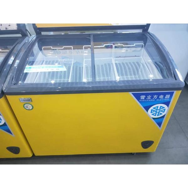 Double sliding glass Door Ice Cream Display Chest Deep Fridge Freezer