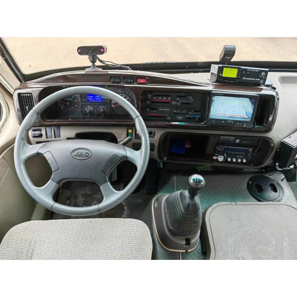 2nd Hand Mini Bus 15 Seats External Swinging Door Champagne Color 7 Meters Ankai HFF6701 Tour Bus