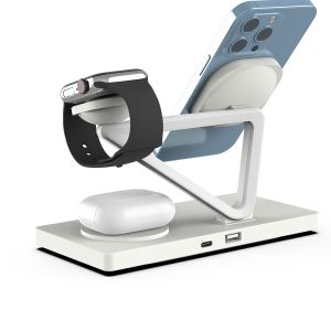 black white 5 In 1 Wireless Charger Abs Material Conversion efficiency greater