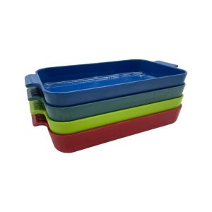 Wholesale Red Rectangle Melamine Casserole Home Kitchen Use Melamine Bakeware