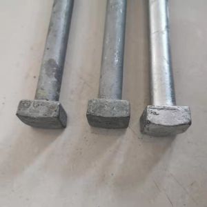 Galvanized Machine Power Line Fittings Square Flat Head Bolt Fastener