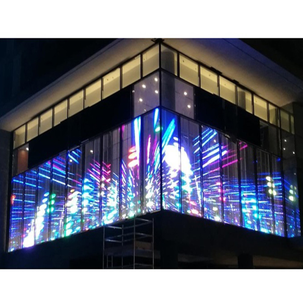 AC 220V SDK See Through LED Wall , Multifunctional Transparent LED Mesh
