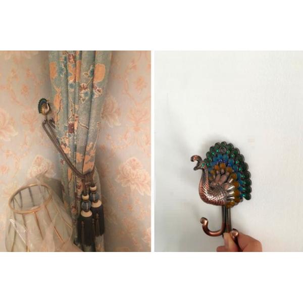 High quality classical customized metal zinc alloy curtain hooks for home decorations