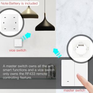 mechanical type WIFI Smart Light Wall Switch work with Alexa, 1 2 3 gang EU/UK