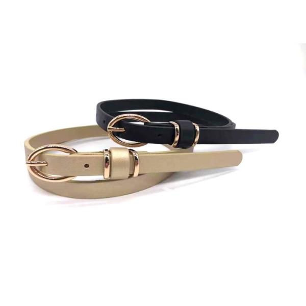 Buy Alloy Buckle Women Skinny 1.5cm PU Casual Dress Belt at wholesale prices
